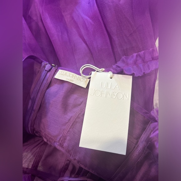 Ulla Johnson Priscilla Silk Midi Dress Size 0 NWT Cassis Purple - Picture 6 of 7